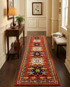 Tabriz Tapestries Collection Area Rug - Azerbaijan (Terracotta) Runner Terracotta  lifestyle 55