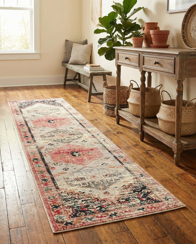 Patio Heritage Collection Area Rug -  Meadow Runner Multi  lifestyle 79