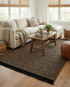 Woven Seaside Jute Collection Area Rug - Oia Rectangle Black and Natural  lifestyle 11