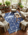 Heritage Elegance Collection Area Rug -  Chatsworth Rectangle Navy Blue  lifestyle 20