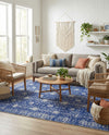 Heritage Elegance Collection Area Rug -  Chatsworth Rectangle Navy Blue  lifestyle 21