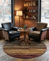 Bistro Lounge Collection Area Rug -  Cortado Round Beige  lifestyle 35