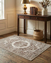 Sanctuary Retreat Collection Area Rug -  Enclave Rectangle Chocolate Brown  lifestyle 49