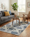 Marrakech Mosaic Collection Area Rug -  Atlas Rectangle Blue Gray  lifestyle 17