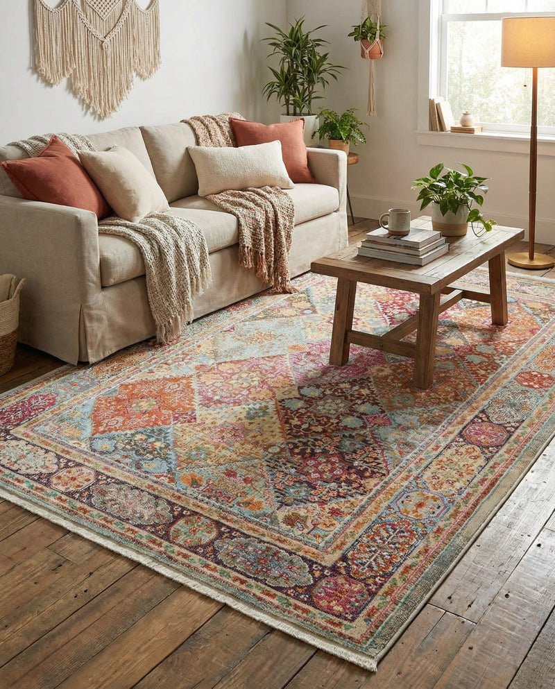 Caribbean Breeze Collection Area Rug -  Grenada Rectangle Multi  lifestyle 26