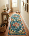 Brighton Terrace Collection Area Rug - Hove (Blue) Runner Blue  lifestyle 56