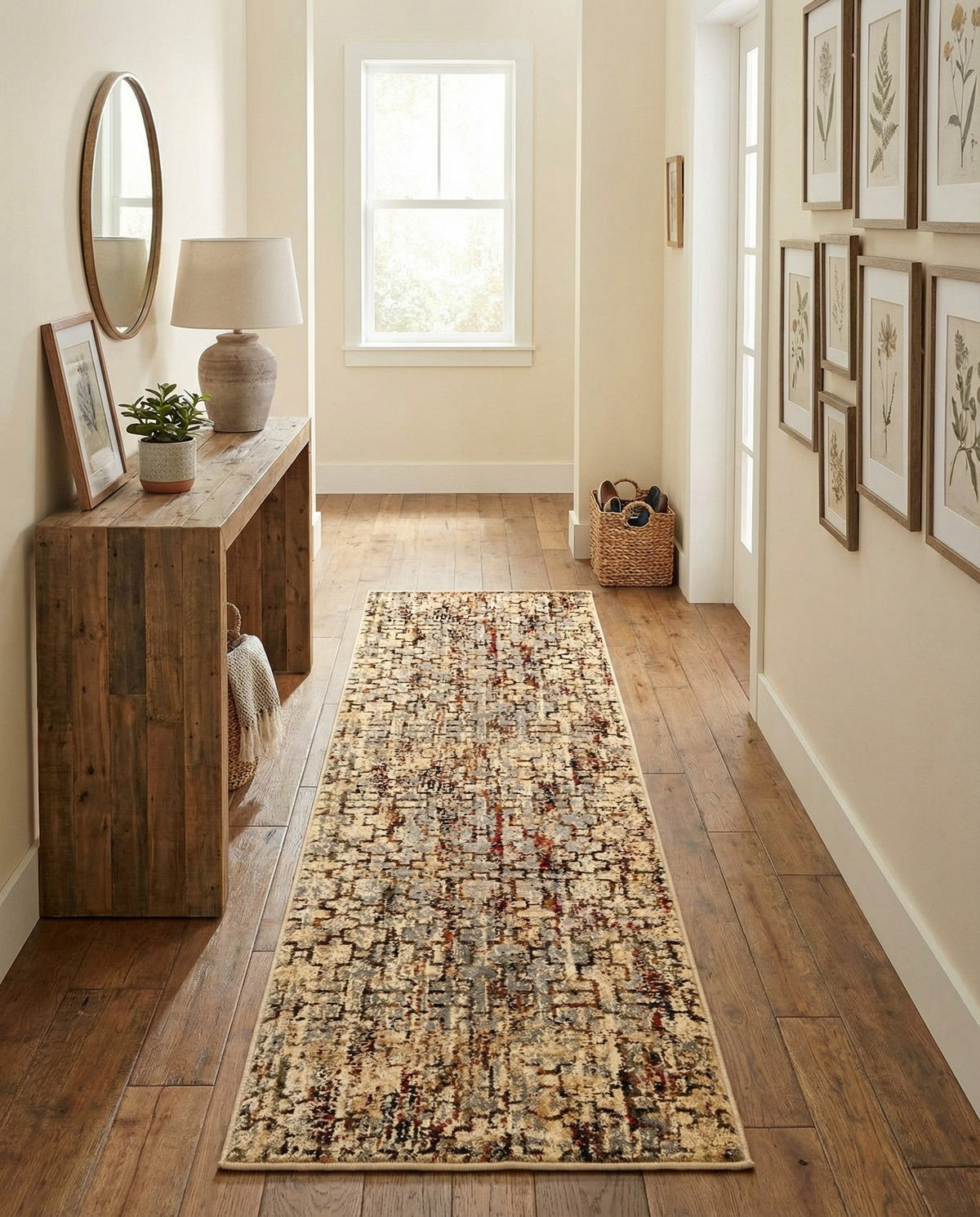 Neptune Elegance Collection Area Rug -  Proteus Runner Beige Cream  lifestyle 117