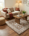 Savannah Elegance Collection Area Rug - Augusta (Brown) Rectangle Brown  lifestyle 6