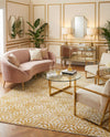 Hollywood Luxe Collection Area Rug -  Rodeo Rectangle White Gold  lifestyle 21