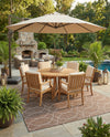 Savannah Pergola Collection Area Rug -  Pavilion (Brown) Square Brown  lifestyle 36