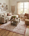 Tribal Terrace Treasures Collection Area Rug - Mayan Marina (Rust Red) Rectangle Rust Red  lifestyle 35