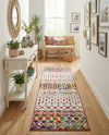 Mediterranean Lattice Collection Area Rug -  Casablanca (Ivory Multi) Runner Ivory Multi  lifestyle 71