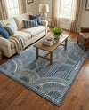 Patio Heritage Collection Area Rug -  Asheville Rectangle Blue  lifestyle 18