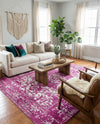 Georgetown Rugs Collection Area Rug - Dupont (Purple) Rectangle Purple  lifestyle 6