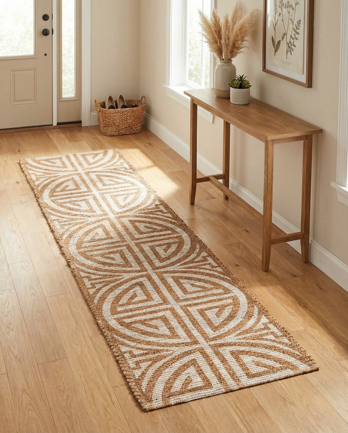 Savannah Threads Collection Area Rug -  Thar Runner Light Brown and Ivory  lifestyle 146