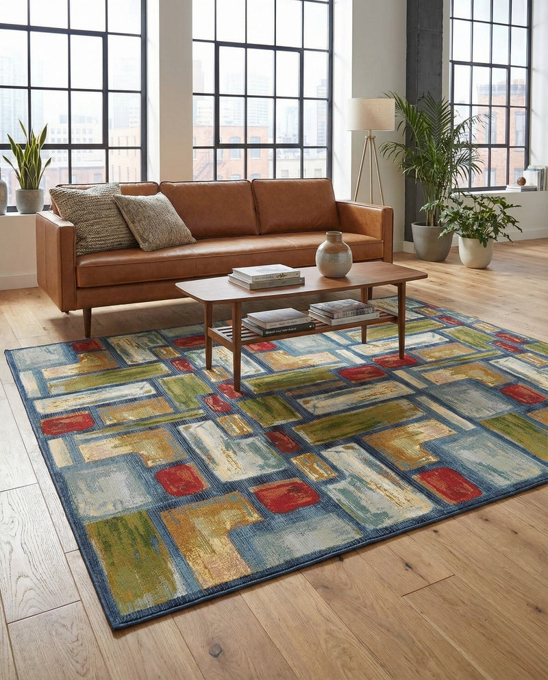 Urban Terrace Collection Area Rug -  Portico Rectangle Multi  lifestyle 15
