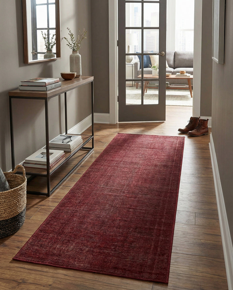Soho Elegance Collection Area Rug - Chelsea (Burgundy) Runner Burgundy  lifestyle 50