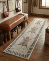 Savannah Sojourn Collection Area Rug -  Masai Runner Gray and Ivory  lifestyle 51