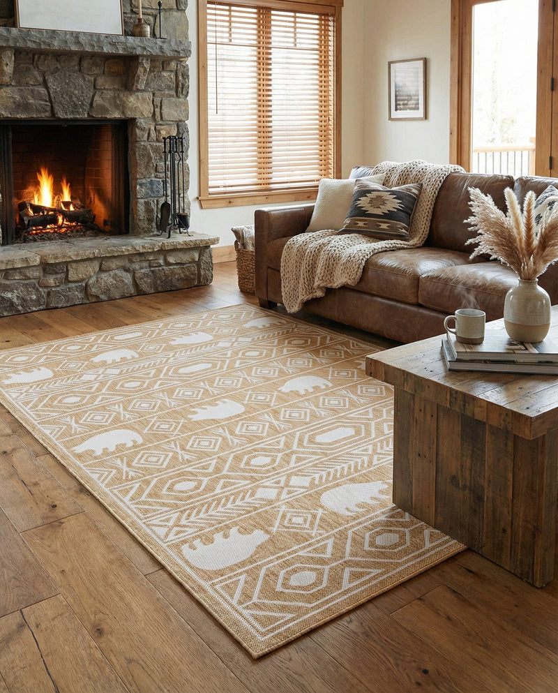 Mesa Oasis Rugs Collection Area Rug - Sundown Rectangle Taupe  lifestyle 47