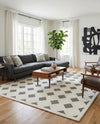 Monochrome Collection Area Rug -  Quartz Rectangle Black and White  lifestyle 11