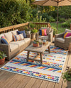 Bahama Breeze Outdoor Collection Area Rug -  Bimini Rectangle Gray  lifestyle 48