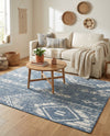 Desert Nomad Terrace Collection Area Rug - Sahara (Blue) Rectangle Blue  lifestyle 31