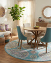 Arcadia Rugs Collection Area Rug -  Atlantis (Blue) Round Blue  lifestyle 64