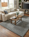 Cozy Comfort Shag Collection Area Rug - Haven (Cloud Gray) Square Cloud Gray  lifestyle 32