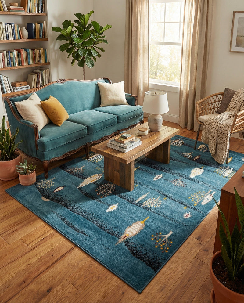 Coastal Haven Collection Area Rug -  Surfside Rectangle Blue  lifestyle 34