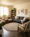 Plush Oasis Collection Area Rug - Serenity (Taupe) Octagon Taupe  lifestyle 51