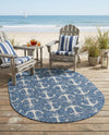 Seaside Haven Rugs Collection Area Rug - Sapphire (Blue) Oval Blue  lifestyle 28