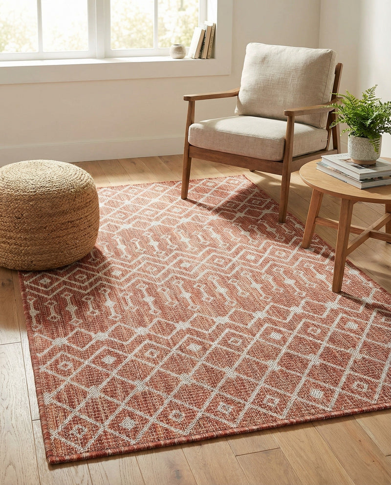Savannah Pergola Collection Area Rug -  Pergola (Rust Red) Rectangle Rust Red  lifestyle 19