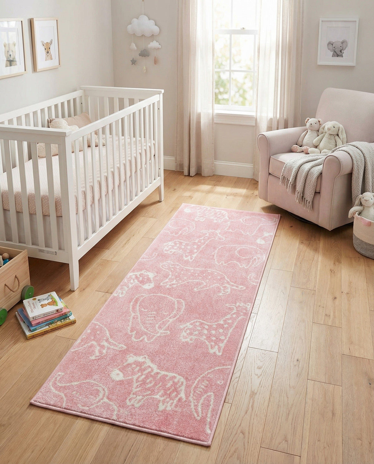 Wonder Tykes Collection Area Rug -  Spectrum Runner Pink  lifestyle 151