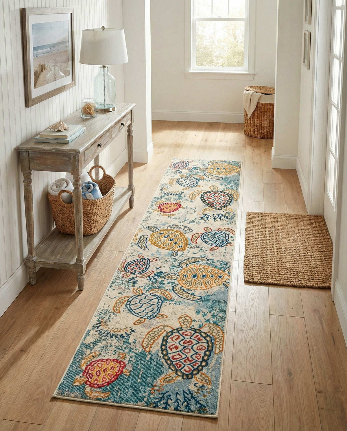 Sorrento Shores Collection Area Rug -  Massa Runner Beige  lifestyle 128
