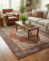 Caribbean Breeze Collection Area Rug -  Vieques Rectangle Rust Red  lifestyle 31
