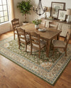 Patio Heritage Collection Area Rug -  Bower Rectangle Green  lifestyle 48