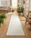 Garden Lattice Charm Collection Area Rug - Arbor (Ivory) Runner Ivory  lifestyle 49