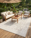 Tribal Terrace Treasures Collection Area Rug -  Incan Isle (Light Gray) Rectangle Light Gray  lifestyle 11