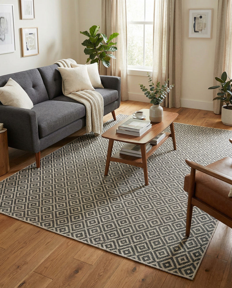 Urban Oasis Rugs Collection Area Rug -  Rooftop (Charcoal Gray) Rectangle Charcoal Gray  lifestyle 15