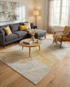 Bloomsbury Elegance Collection Area Rug -  Westminster Rectangle Yellow Gray  lifestyle 26