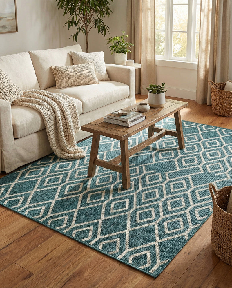 Urban Oasis Rugs Collection Area Rug -  Boulevard (Teal) Rectangle Teal  lifestyle 16