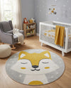 Wonder Tykes Collection Area Rug -  Lively Round Gray  lifestyle 9
