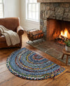 Woven Udaipur Collection Area Rug - Sahara Hearth Blue and Multi  lifestyle 64