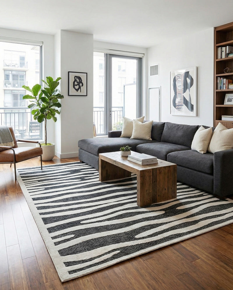 Monochrome Collection Area Rug - Slate Rectangle Gray  lifestyle 10