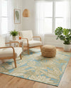 Seaside Blooms Collection Area Rug -  Shalimar Rectangle Soft Blue  lifestyle 14
