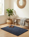 Woven Seaside Jute Collection Area Rug - Savannah (Navy Blue) Rectangle Navy Blue  lifestyle 19