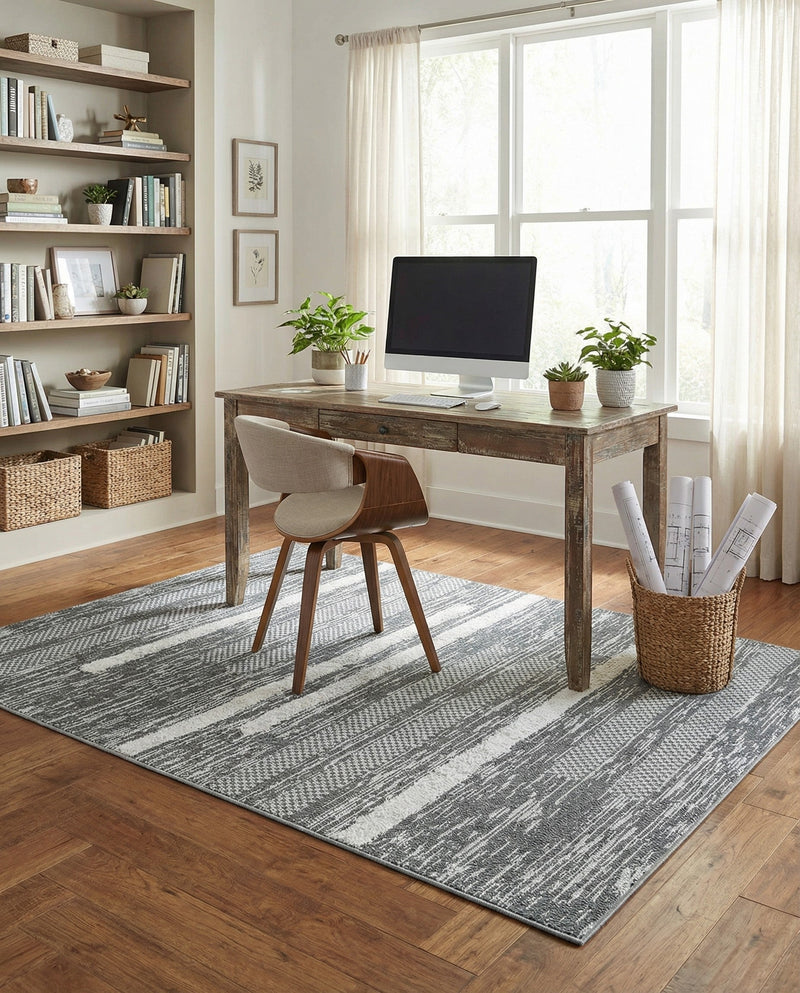 Cathedral Elegance Collection Area Rug - Chapel Rectangle Gray  lifestyle 15