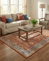 Patio Heritage Collection Area Rug -  Eden Rectangle Antique Red  lifestyle 6