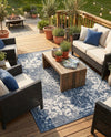 Urban Oasis Rugs Collection Area Rug -  Penthouse (Blue) Rectangle Blue  lifestyle 15