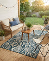 Savannah Escape Collection Area Rug -  Masai Rectangle Navy Blue and Ivory  lifestyle 3